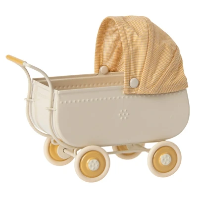 Afbeelding van Maileg poppenwagen micro yellow 15 cm