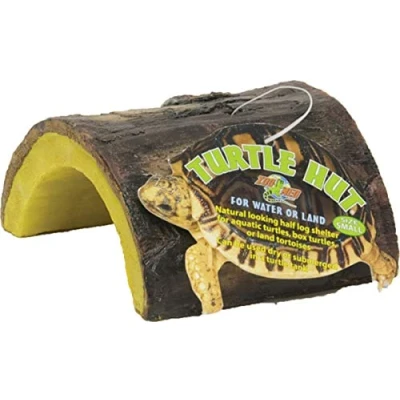 Afbeelding van Zoo Med Turtle Hut Schildpad Kunststof Boomstronk Small 8.5x8x4.5cm