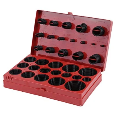Afbeelding van Walfront O ring assortimentset, 419 delig, universele zwarte rubberen afdichting, ring, set R01 R32, voor loodgieterij, auto en algemene reparatie