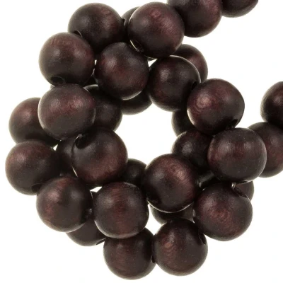 Afbeelding van Houten Kralen Vintage Look (20 mm) Chestnut stuks)