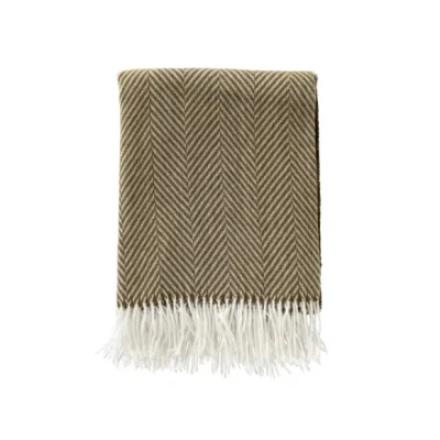 Afbeelding van Dutch Decor JOSEFIEN Plaid 140x180 cm lichtgewicht zigzag patroon Military Olive groen