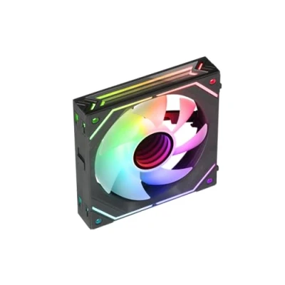 Afbeelding van MARSGAMING Mars Gaming MF LINKFINITY zwart, modulaire ventilator PWM 120 mm, verbindingssysteem, Infinity Mirror ARGB verlichting, 360 graden, ultra stil, 12 dB