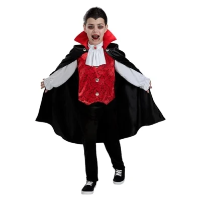 Afbeelding van FUNIDELIA Graaf Dracula Kostuum voor jongens Maat: 107 113 cm Zwart