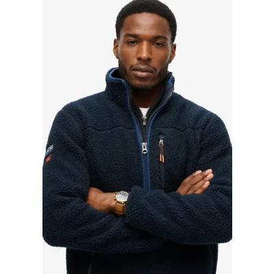Afbeelding van Superdry HALF ZIP Fleece trui, Heren, Maat: XL, Eclipse navy
