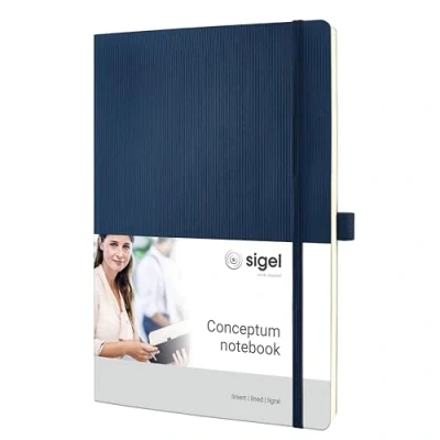 Afbeelding van Sigel Si Co317 Notitieboek Conceptum Pure Softcover A4 Blauw Gelinieerd