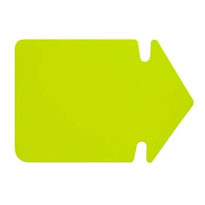 Afbeelding van Folia Etiketten In Fluokarton, 24 Cm, Fluo Geel (pijlen) Etiket