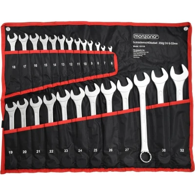 Afbeelding van Moersleutelset 25 delig chroom vanadium 6 32 mm