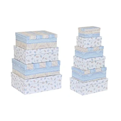 Afbeelding van Set van opstapelbare opbergboxen DKD Home Decor Kinderen Multicolour Karton (43,5 x 33,5 15,5 cm)