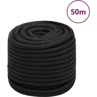 Afbeelding van vidaXL Boottouw 16 mm 50 m polypropeen zwart