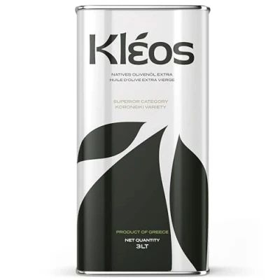 Image de Kleos Huile d’Olive Extra Vierge 3L Grecque Pressée à Froid partir d’Olives Koroneiki Qualité Premium