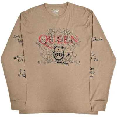Afbeelding van Queen Handwritten Longsleeve shirt L Bruin