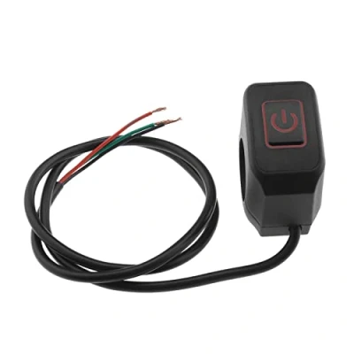 Afbeelding van 22 mm 7/8 inch motorfiets stuurschakelaar 12 V waterdichte aan/uit schakelaar met rode led indicator