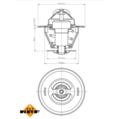 Afbeelding van NRF 725161 Thermostaat, koelvloeistof 87 Met afdichtring Zonder behuizing FORD: Sierra Mk2 Hatchback, Mk1 Estate
