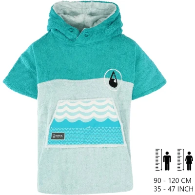 Afbeelding van WAVE Hawaii MINI Badjas voor kinderen, Maat: One Size, Hellblau