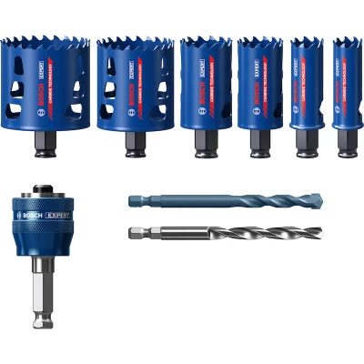 Image de BOSCH 2608900445 Expert Tough Material hole saw set 22/25/35/51/60/68mm 9 pieces