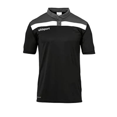 Afbeelding van Uhlsport Offense 23 Polo Heren Zwart / Antraciet Wit Maat: M