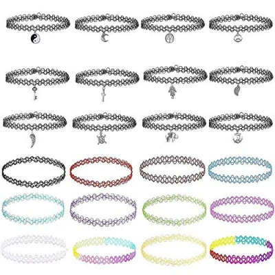 Afbeelding van Set van 24 gothic henna chokers voor meisjes