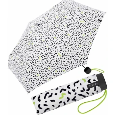 Afbeelding van ESPRIT Zakparaplu met bloemenprint, Memphis stippen zwart/wit