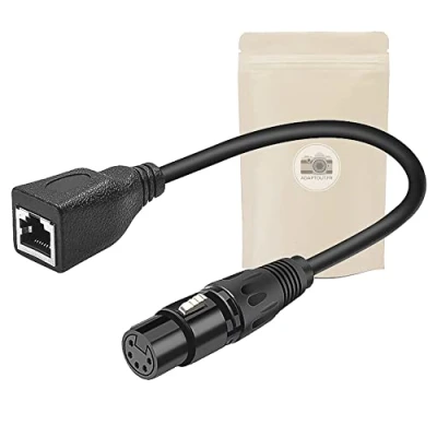 Afbeelding van Adapterkabel RJ45 bus naar XLR DMX 5 pins verlichting