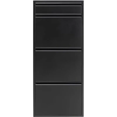 Afbeelding van Schoenenkast Caruso zwart 3+1 laden Kare Design