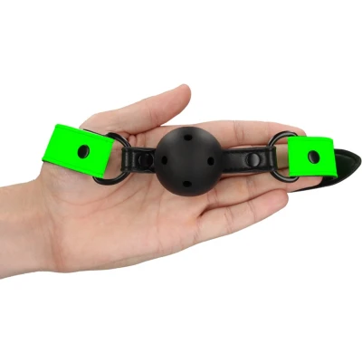 Afbeelding van Shots Ouch! Adembare Bal Gag neon green/black