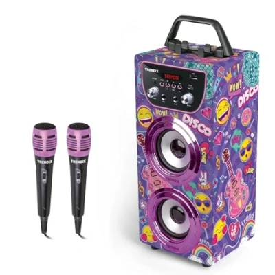 Afbeelding van Trendix Top Singer Karaoke voor kinderen met 2 FM radio microfoons, USB, Bluetooth en SD