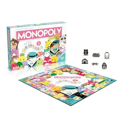 Afbeelding van Winning Moves Monopoly Squishmallows, 1 exclusief pluche dier, gezelschapsspel, bordspel, Franse versie (mogelijk niet in het Nederlands)