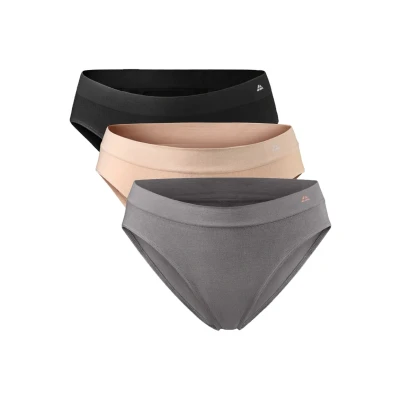 Afbeelding van Danish Endurance Seamless 3 PACK Slip, Dames, Maat: Small, Multicolor black dark grey nude beige