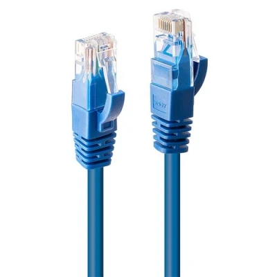 Image de Lindy Cordon de raccordement RJ 45 (M) pour 20 m UTP CAT 6 moulé sans crochet bloqué bleu