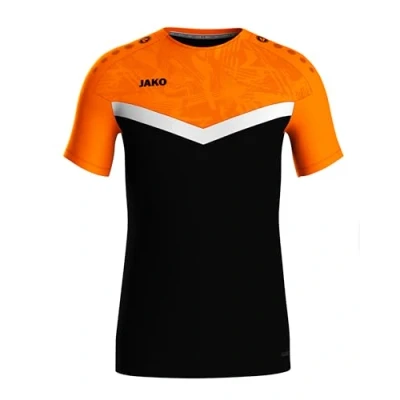 Afbeelding van JAKO T shirt Iconic zwart/fluo oranje 116 / 140