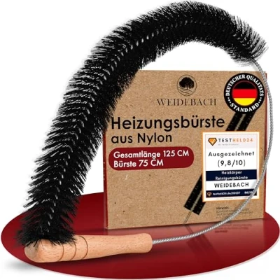 Afbeelding van WEIDEBACH radiatorborstel 125 cm totale lengte / 75 nylon borstel reinigingsborstel voor radiatoren zonder dierenharen in alle hoeken