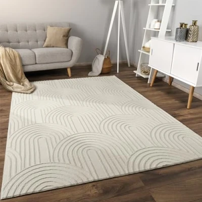 Afbeelding van Paco Home Vloerkleed Woonkamer Laagpolig Patroon Scandinavisch Boho Geometrisch 80x150 cm