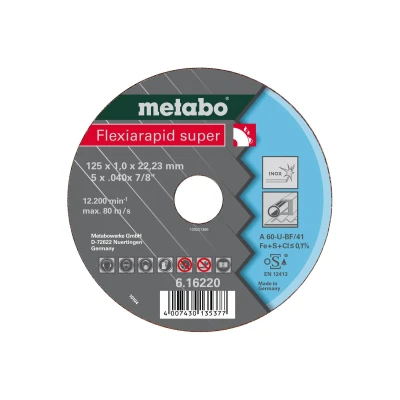 Afbeelding van METABO 616208000 Snijschijf, haakse slijper 115 0.8 13300