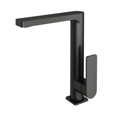 Afbeelding van HotBath Gal Wastafelmengkraan Draaibare uitloop Geborsteld Gunmetal PVD GL004BGP