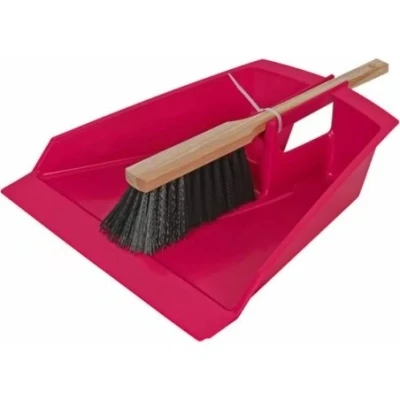 Afbeelding van Stoffer en blik groot violet