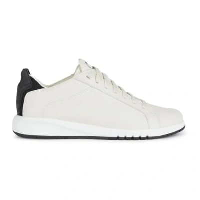 Afbeelding van Geox U Aerantis Sneakers laag, Heren, Maat: 46, White black Leer en textiel