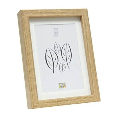 Afbeelding van Deknudt Frames fotolijst eik met passe partout 10x15 cm / 13x18