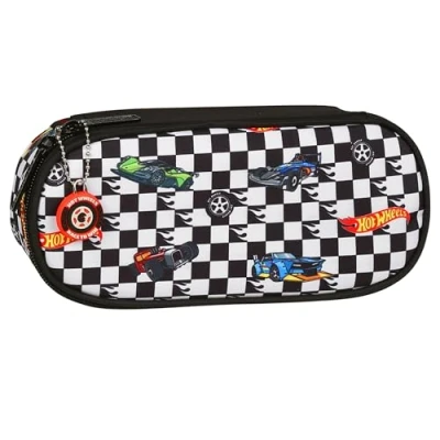 Afbeelding van Hot Wheels Compartiment school etui, zakje in auto&#039;s, voor jongen 5x22x10cm
