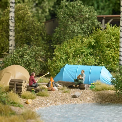 Afbeelding van Busch 79823 H0 Actie set wildcamping figuren Bouwpakket