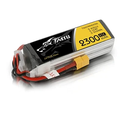 Afbeelding van Tattu LiPo 4S batterij 2300 mAh 14,8 V 45 C voor FPV Racing Quadcopter Diverse helikopters, vliegtuigen, drones en bootmodellen