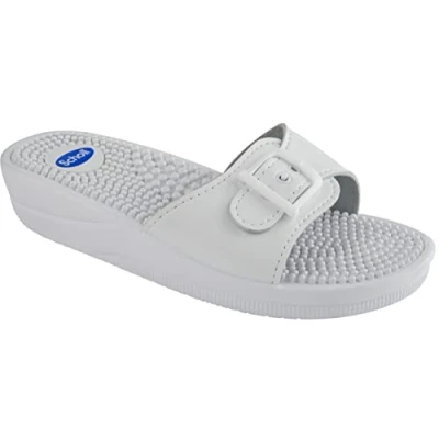 Image de Scholl New Massage Femme Sandal, Bianco, 40 EU
