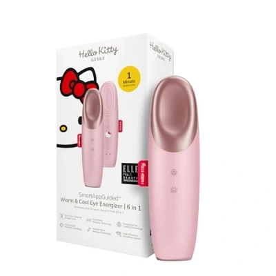 Afbeelding van GESKE x Hello Kitty SmartAppGuided™ Warm &amp; Cool Eye Energizer 6 in 1 Oogmassageapparaat Apparaat tegen donkere kringen Traanzakjes en hangende oogleden verwijderen Elektrische oogmassage