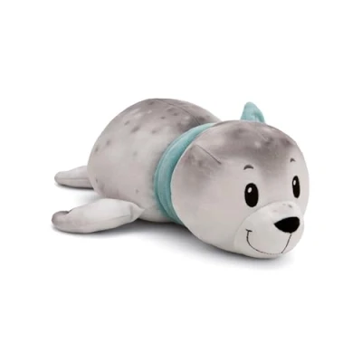 Afbeelding van Zeehond pluche knuffel, 24 cm, grijs, knuffeldier, schattige knuffel om te knuffelen, spelen, voor kinderen en volwassenen, een geweldig cadeau idee