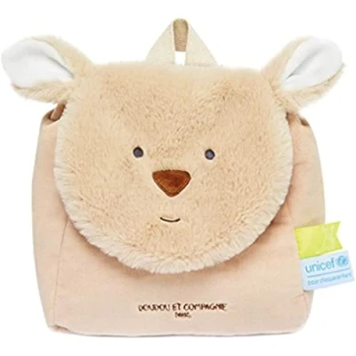 Afbeelding van Kinderrugzak Kangoeroe pluche Doudou et Compagnie Unicef