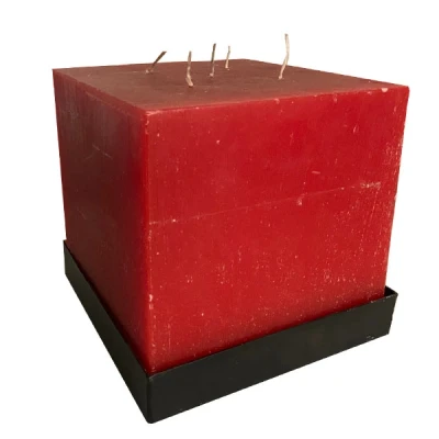 Afbeelding van Mammoetkaars rood vierkant 300/200/200 mm