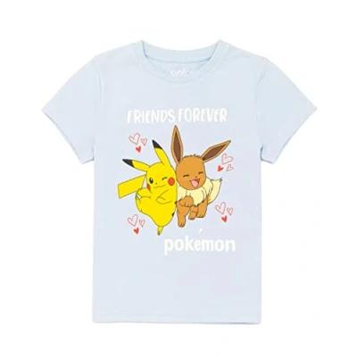 Afbeelding van Pokémon Pikachu Eevee T shirt voor meisjes, kinderen, blauw, Blauw