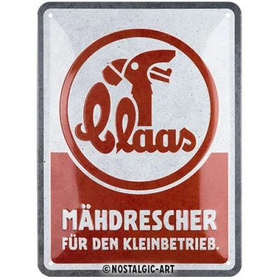 Afbeelding van Metalen Bord 15x20 cm Claas Mähdrescher