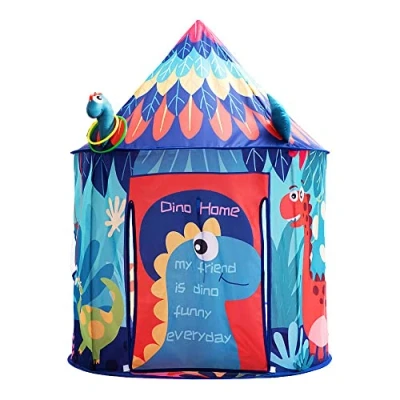 Afbeelding van Benebomo Tent voor kinderen, huisje binnen, kindertent dinosaurus met clip, speeltent buitentent, draagtas