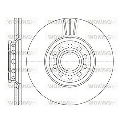 Afbeelding van ROADHOUSE Remschijf AUDI: A4 B7 Saloon, VOLKSWAGEN: Passat B5 Saloon Vooras 312, 312mm 25mm 10 Geventileerd 6596.10 Remschijven