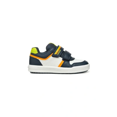 Afbeelding van Geox J Arzach Sneakers laag voor kinderen, Maat: 37, Navy fluo green Textiel/ synthetisch